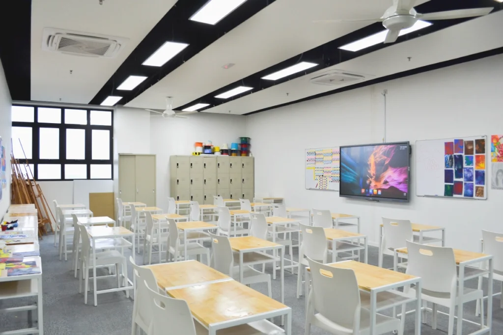 There are 4 art studios for students to explore their artistic side.