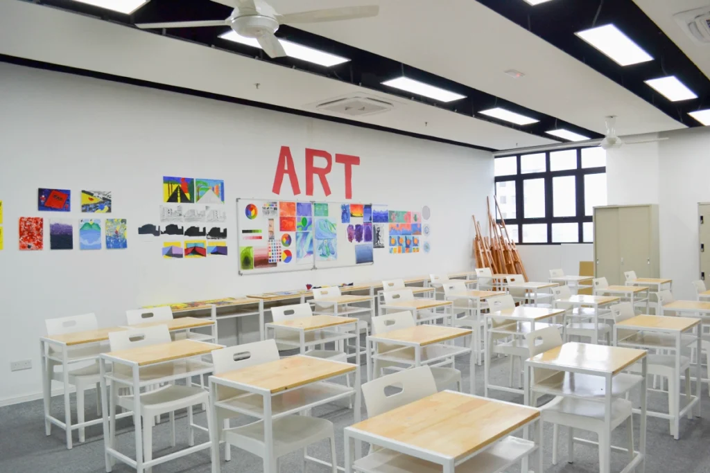 Four art studios at Global Ark International School Kajang for students to explore their artistic side