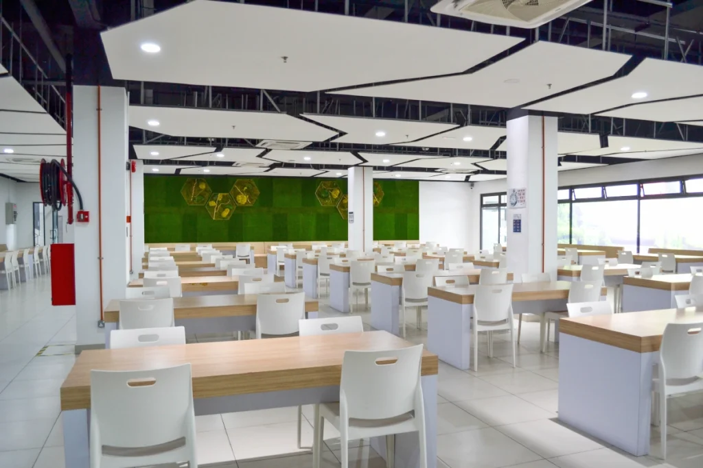 Comfortable cafe setting at Global Ark Kajang for students to enjoy nutritious meals