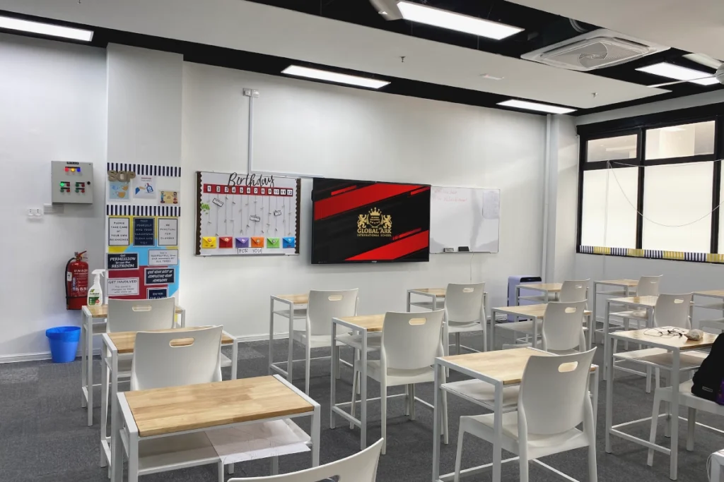 Spacious classroom with interactive whiteboard at Global Ark Kajang for enhanced learning